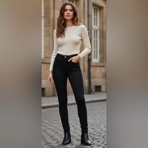 Zara Black High Rise Women Jeans